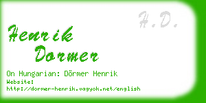 henrik dormer business card