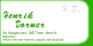 henrik dormer business card